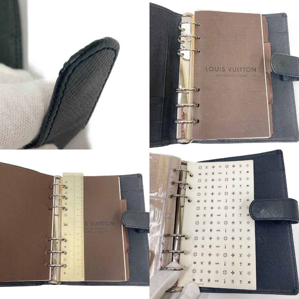 Louis Vuitton Taiga Agenda Notebook Notebook Cover R20222 Black Delivery As Is