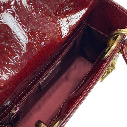 Dior/christian Dior Handbag Lady Dior Mini Bag/trotter Bordeaux Gold Hardware