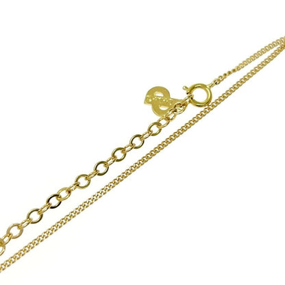 Christian Dior GP Rhinestone CD Logo Necklace Women's Gold 407855 Necklace