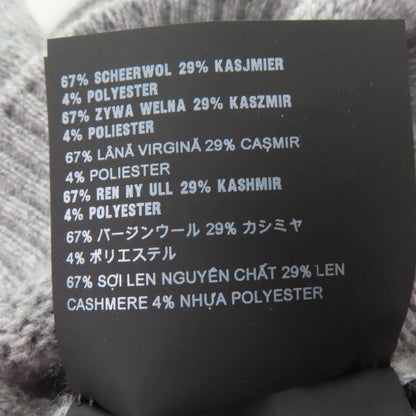 Prada 2021 P24m2h Virgin Wool Cashmere Blend Logo Design Long Sleeve Knit Top