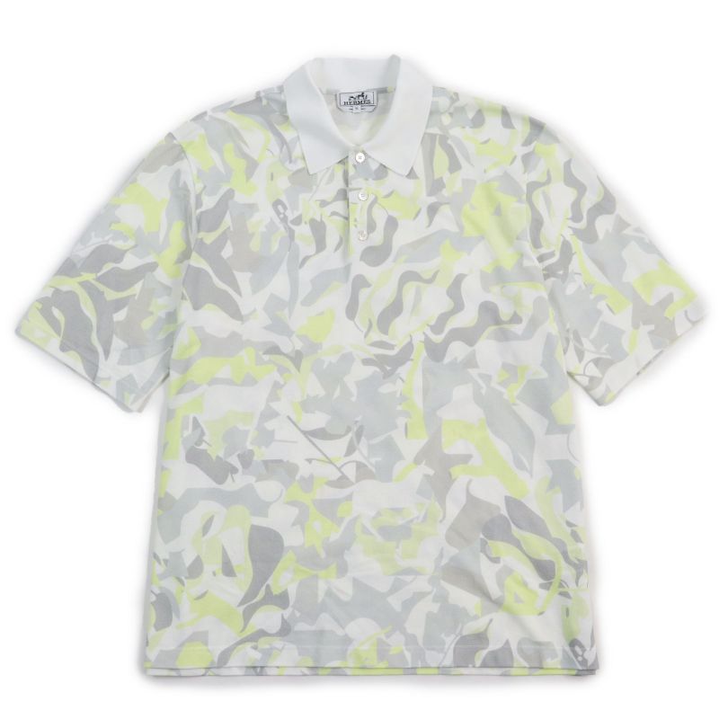 Hermes 23SS Paz Vjetar 100% Cotton Deer Fabric Total Pattern Short Sleeves Polo