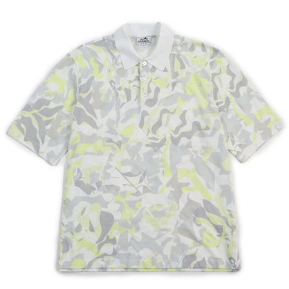 Hermes 23SS Paz Vjetar 100% Cotton Deer Fabric Total Pattern Short Sleeves Polo
