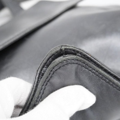 Chanel Shoulder Bag Lambskin Black Gold Hardware Women