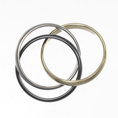 Cartier Trinity 2.8mm (0.11in) Band 18K Yellow Gold X 18K White Gold X Ceramic