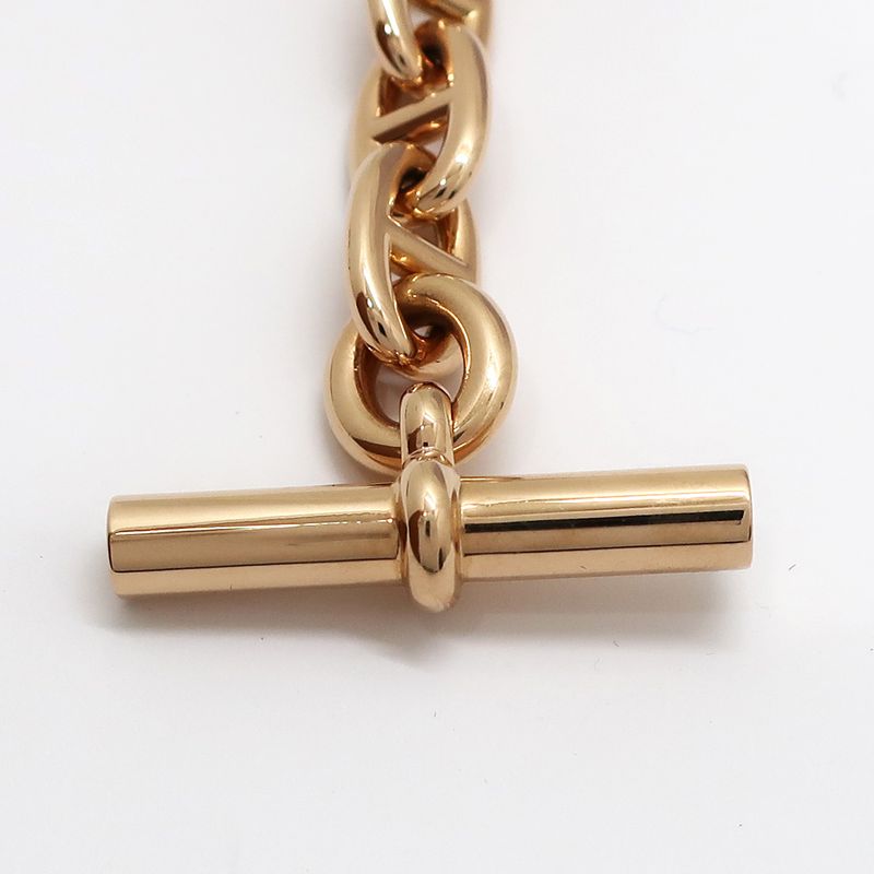 Unused Hermes Chaine D'ancre MM Bracelet 15 Frames 15 Links Au750 18K