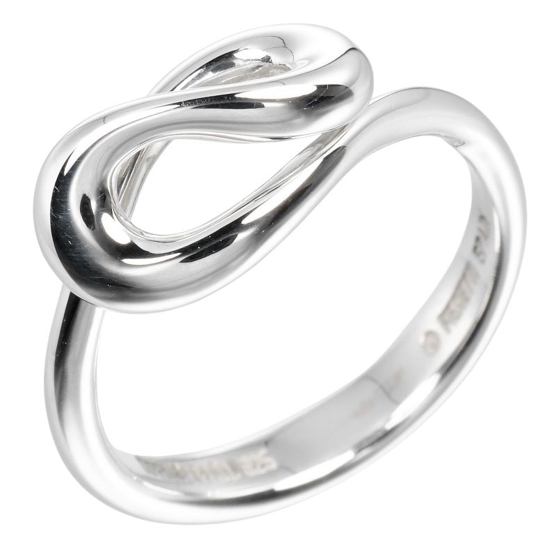 Tiffany & Co Open Wave Silver 925 Size 9 Ladies' 3.2g Ring