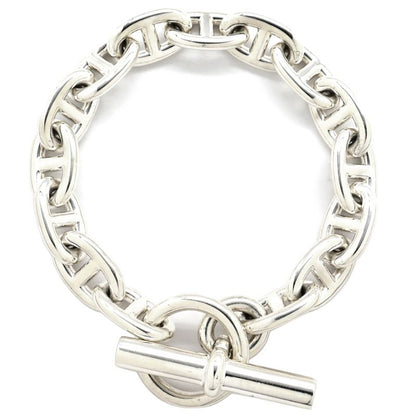 Hermes Bracelet Chaine D'ancre MM Silver 925 Silver 15 Frames Star Ring Silver