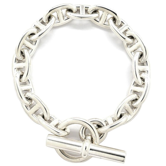 Hermes Bracelet Chaine D'ancre MM Silver 925 Silver 15 Frames Star Ring Silver