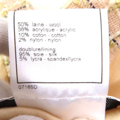 CHANEL Vintage 98P P10823 Coco Mark Button Checked Wool Tweed Tailored Jacket