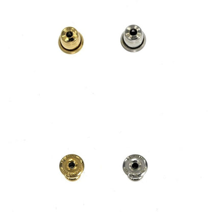 Fendi Zucca FF Logo Earrings Gold Color Silver Color Rhinestone