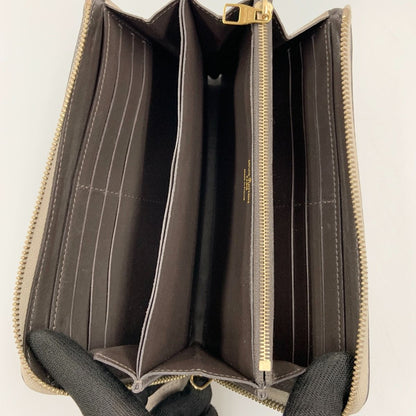 Louis Vuitton Portefeuille Comet L-Shaped Zipper Long Wallet M63104 Beige