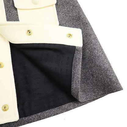 Celine 24aw Bromptpn Jacket&trapeze Mini Skirt Brompton Jacket Wool Trapeze