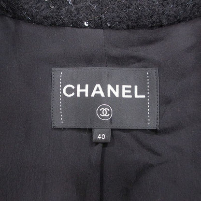 24aw Chanel Recent Model Glitter Tweed Jacket Double Breasted Coco Mark 40 M