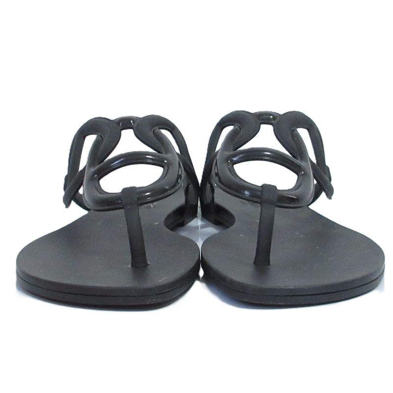 Hermes Egerie Chaine D'ancre Rubber Sandals Size 37 Equivalent to 23.5cm