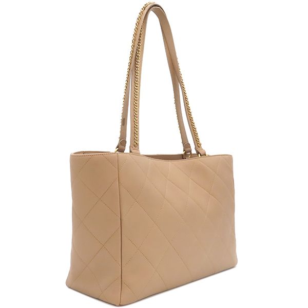 Chanel Tote Matelasse Shopping Bag Leather Beige Gold Hardware Shoulder As3508