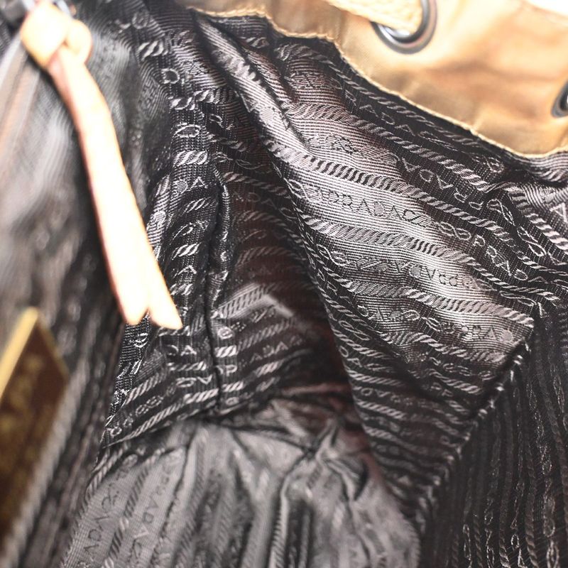 Prada Backpack Nylon Leather Beige 38ka864