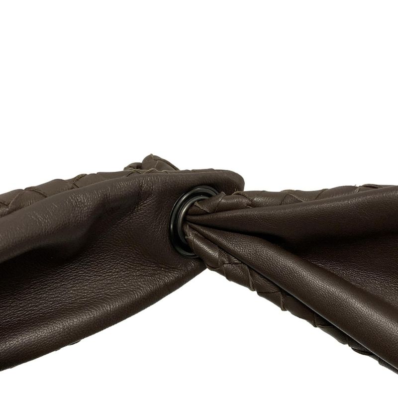 Bottega Veneta Intrecciato Dark Brown Leather Handbag