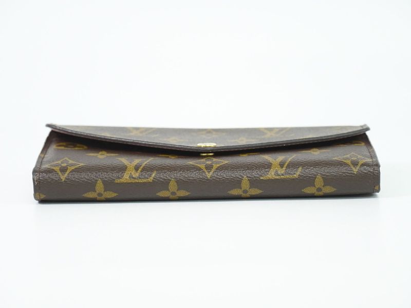 Authentic Louis Vuitton LV Portefeuille Sarah Monogram Long Wallet Brown M62235