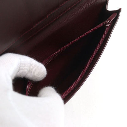 Cartier Must Line Leather Logo Engraved Bifold Long Wallet Billfold Long Wallet