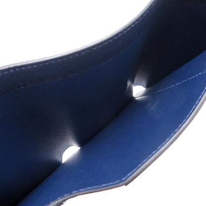 Hermes Trifold Chevre Navy Wallet