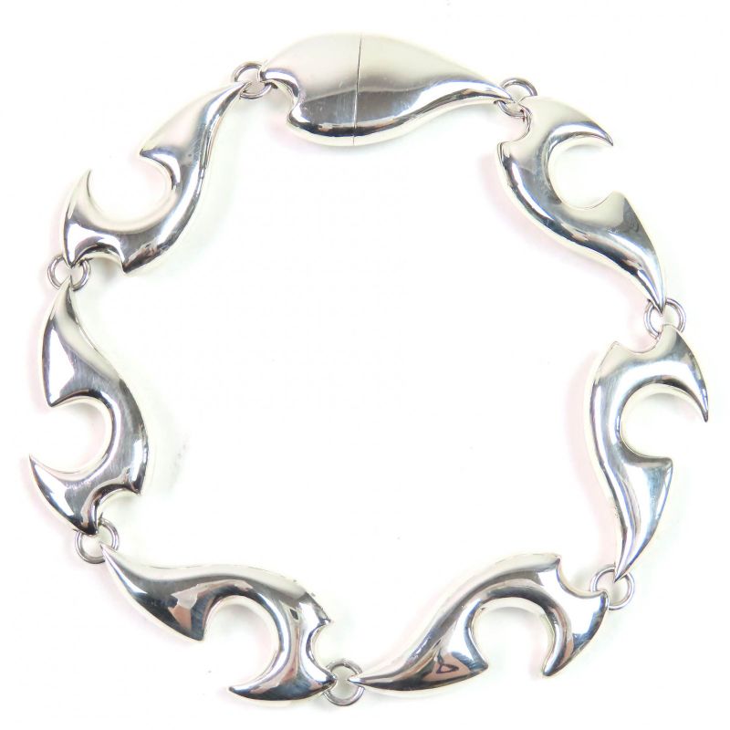 Bottega Veneta 688702 Design Bracelet Ag925 Silver L With Box