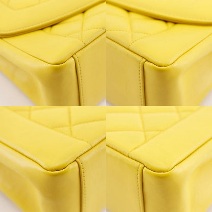 Chanel Diana Matelasse Chain Shoulder Lambskin Yellow Ladies Shoulder Bag