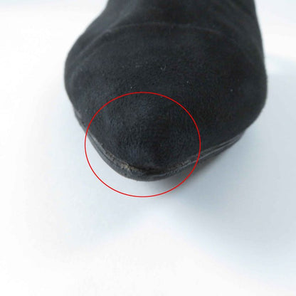 Hermes 2022 221013z Back Ribbon Pointed Toe Low Heel Suede Leather V Cut Pumps