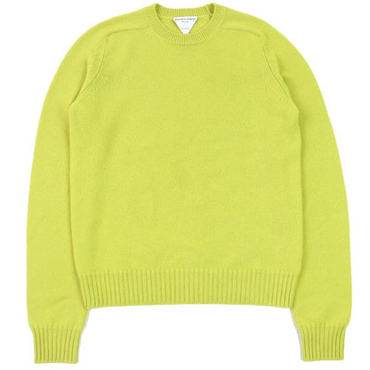 Bottega Veneta 2020 638771 100% Wool Crew Neck Long Sleeve Knit Yellow-green