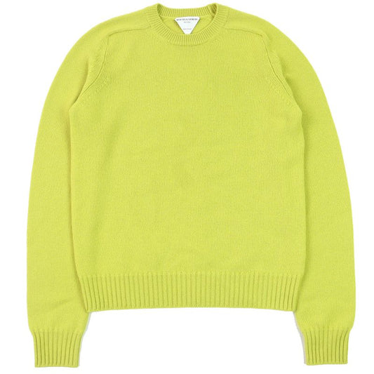 Bottega Veneta 2020 638771 100% Wool Crew Neck Long Sleeve Knit Yellow-green