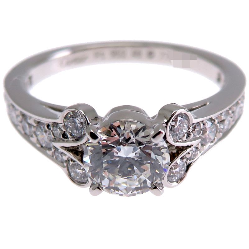 Cartier Solitaire Diamond Platinum Ring