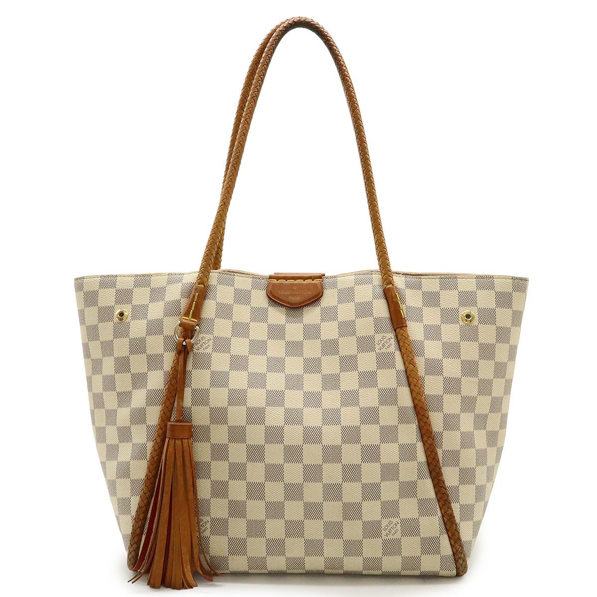 Louis Vuitton Damier Azure Propriano Tote Bag Shoulder Bag Semi Shoulder Fringe