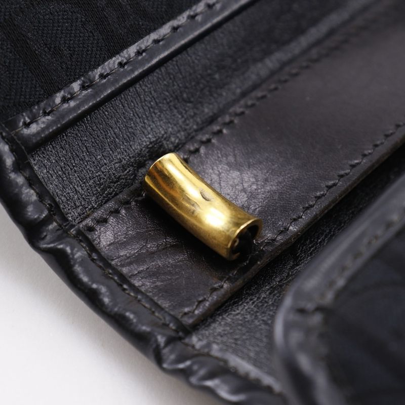 Dior Trotter Vintage Canvas Black Women's Shoulder Bag