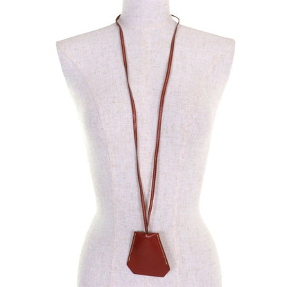 Hermes Margiela Period Leather Clochette Necklace Pendant Accessory Necklace