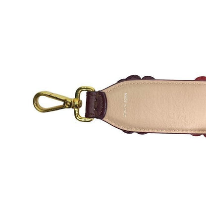 Fendi Strap You Shoulder Strap Small Flower Motif Studded Leather Purple