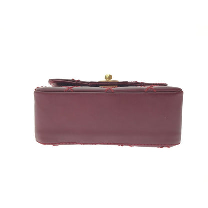 Chanel Mini Matelasse Wild Stitch Red Shoulder Bag A35200 Red