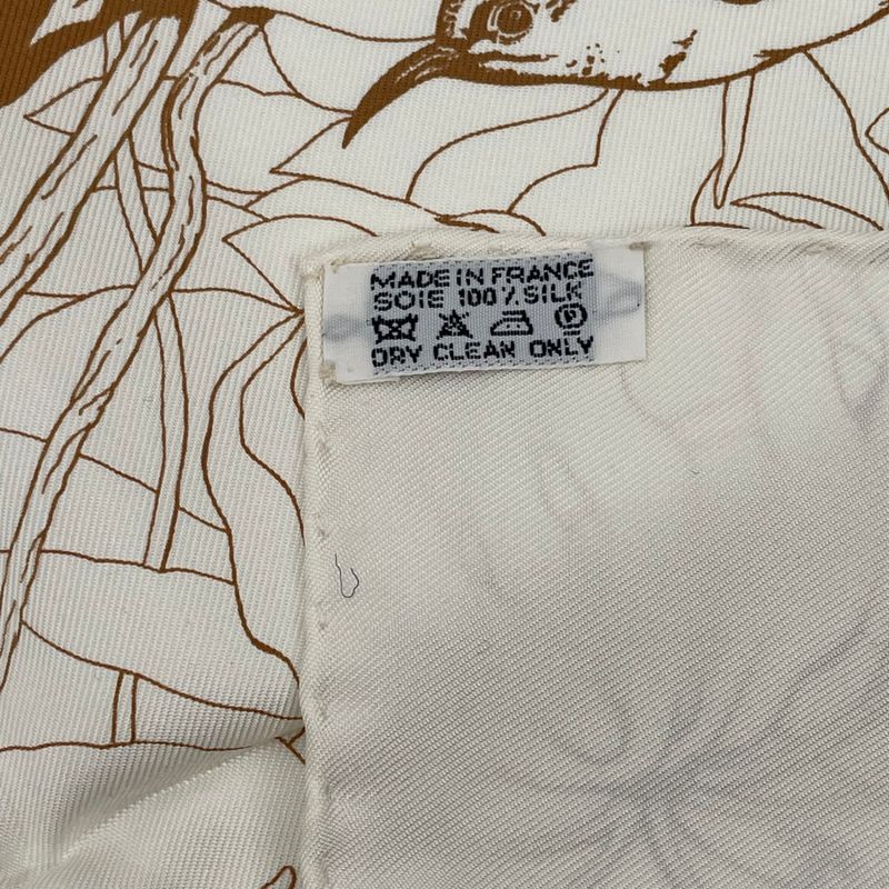 Hermes Scarf Carre 90 DIP DYE Jungle LOVE Jungle Love Silk White