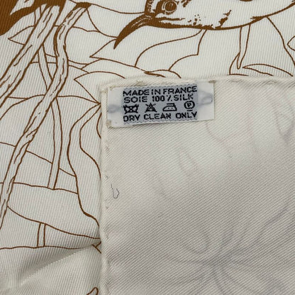 Hermes Scarf Carre 90 DIP DYE Jungle LOVE Jungle Love Silk White