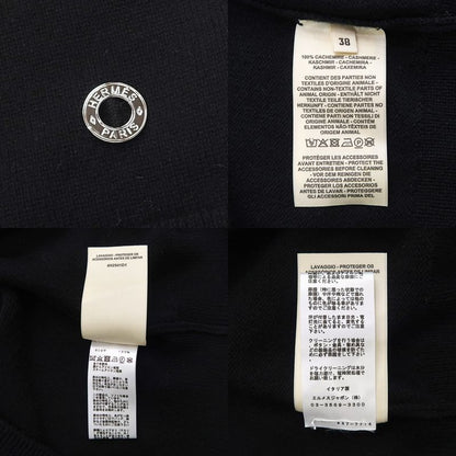 Hermes Asymmetric Dress One Piece Serie 38 BK Cashmere 4h2541d1 Women's