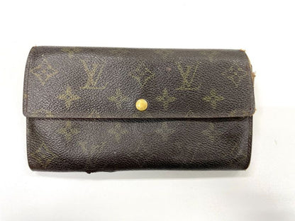 Louis Vuitton Monogram Pochette Portmonnais Cles Di Long Wallet M61725 Brown
