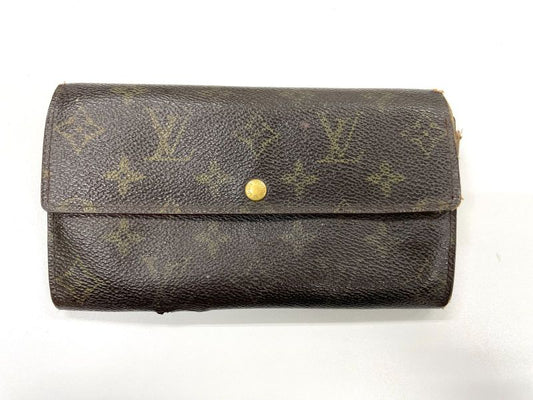 Louis Vuitton Monogram Pochette Portmonnais Cles Di Long Wallet M61725 Brown