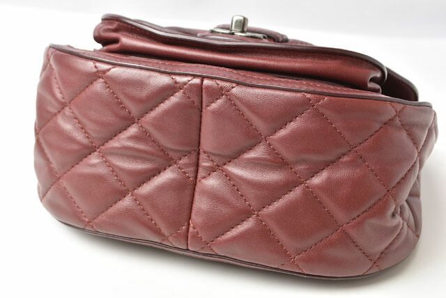 Chanel Chain Shoulder Bag Chanel Saddle Bag Lambskin Matelasse Quilted Bordeaux