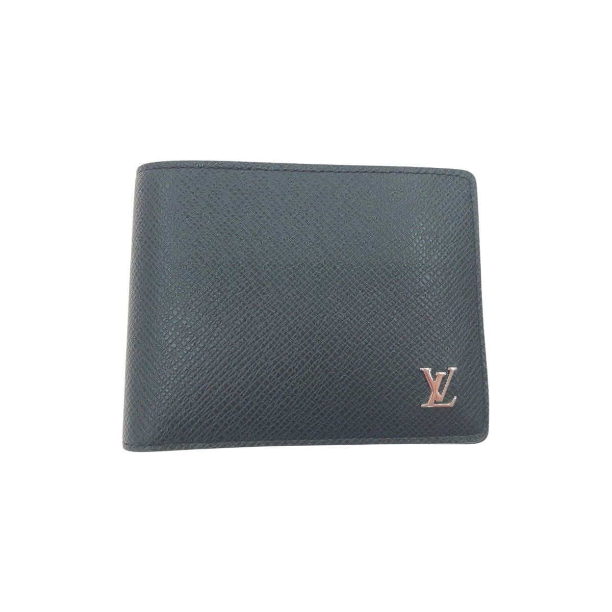 Louis Vuitton Men's Bifold Wallet Taiga Portefeuille Multiple M30295 Black