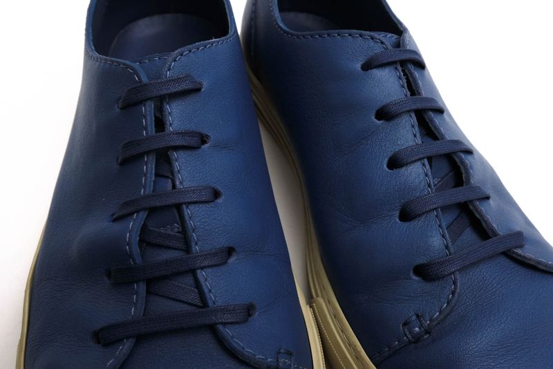 Gucci Shoes Sneakers Shoes Low Cut Men Leather Genuine Blue 342038 Mirosoft