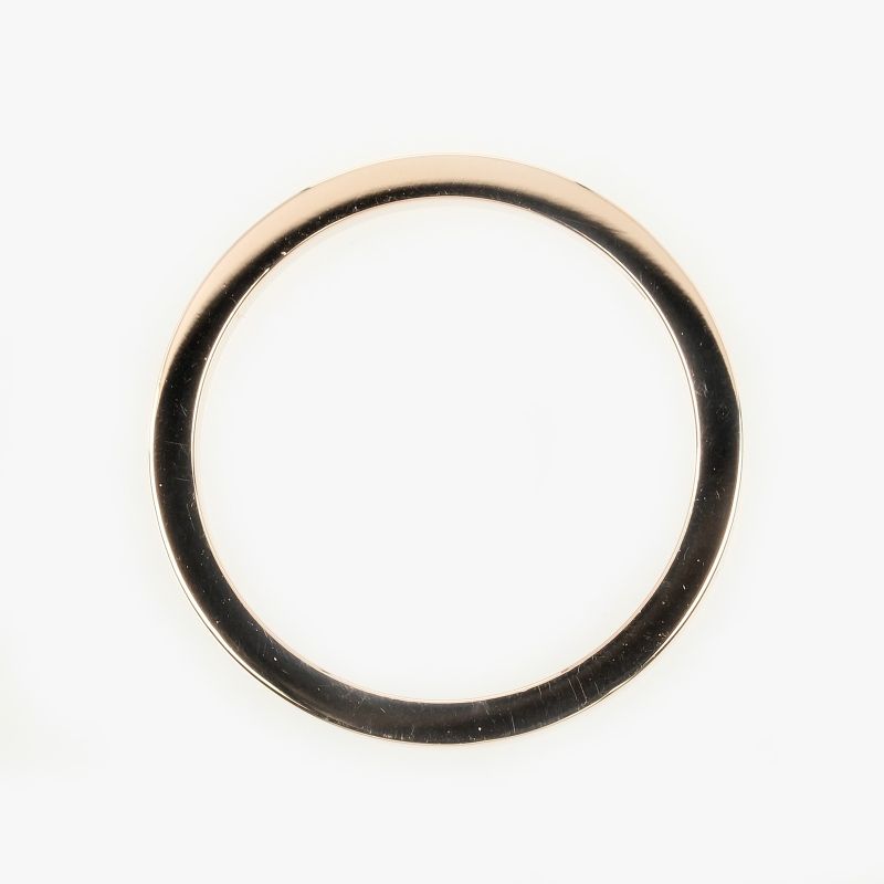 Cartier C Deux Engraved 18K Pink Gold And Diamonds Size 7 Ladies' 3.39g Ring