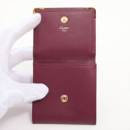 Cartier Must Line Leather Coin Case Bordeaux Made In Spain