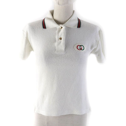 Gucci '20 599122 Web Stripe Interlocking G Pile Cotton Short Sleeve Polo Shirt