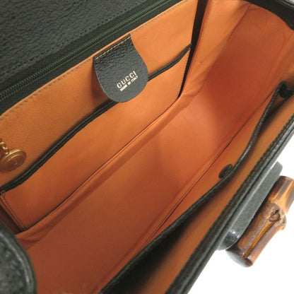 Gucci Bamboo 000 29 0633 Leather Green 2-way Handbag Green 0884 Gucci