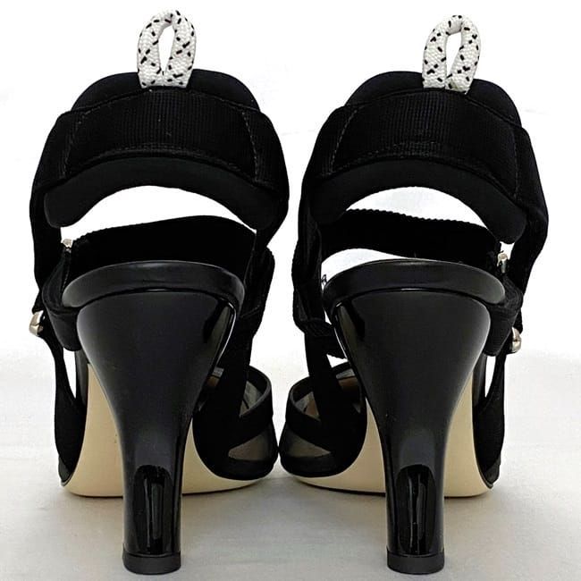 Fendi Mesh Suring Back Shoes High Heel Black