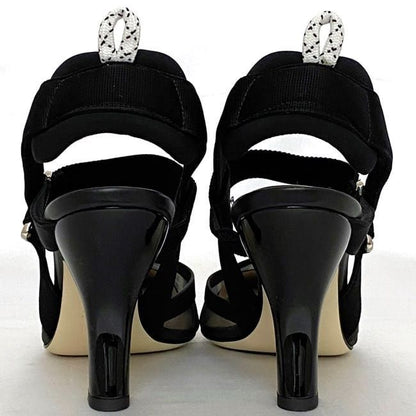 Fendi Mesh Suring Back Shoes High Heel Black