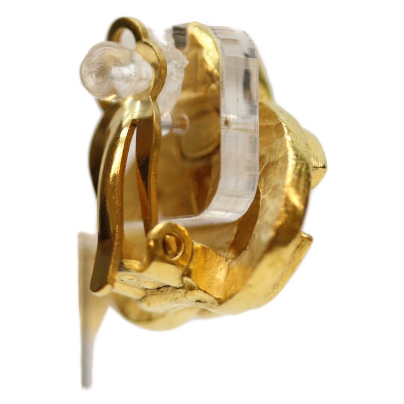 Chanel 97P GP Heart Shape Coco Mark Earrings